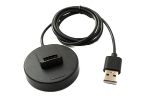 SYSTEM-S USB 2.0 Kabel 93 cm Ladestation Stecker zu Buchse für Smartwatch in Schwarz