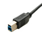 SYSTEM-S USB 3.0 Repeater Kabel 20 m Typ A Stecker zu B Stecker Adapter in Schwarz