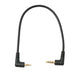 SYSTEM-S Audio Kabel 20 cm 2,5 mm Klinke Stecker zu 3,5 mm Stecker Winkel AUX Adapter Schwarz