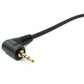 SYSTEM-S Audio Kabel 20 cm 2,5 mm Klinke Stecker zu 3,5 mm Stecker Winkel AUX Adapter Schwarz