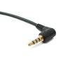 SYSTEM-S Audio Kabel 20 cm 2,5 mm Klinke Stecker zu 3,5 mm Stecker Winkel AUX Adapter Schwarz