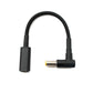 SYSTEM-S DC 20V Kabel 15 cm 5,5 x 2,5 Stecker zu USB 3.1 Typ C Buchse geflochten Winkel