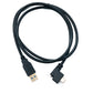 SYSTEM-S USB 3.1 Kabel 100 cm Typ C Stecker zu 3.0 A Stecker Winkel Left Right Angled