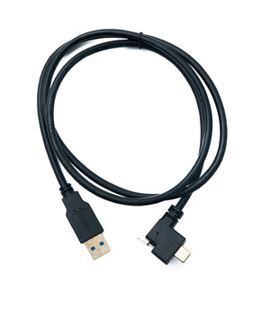 SYSTEM-S USB 3.1 Kabel 100 cm Typ C Stecker zu 3.0 A Stecker Winkel Left Right Angled