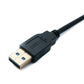 SYSTEM-S USB 3.1 Kabel 100 cm Typ C Stecker zu 3.0 A Stecker Winkel Left Right Angled