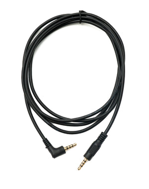 SYSTEM-S Audio Klinke Kabel 180 cm 3,5 mm TRRS Stecker zu Stecker Winkel AUX Schwarz