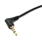 SYSTEM-S Audio Klinke Kabel 180 cm 3,5 mm TRRS Stecker zu Stecker Winkel AUX Schwarz