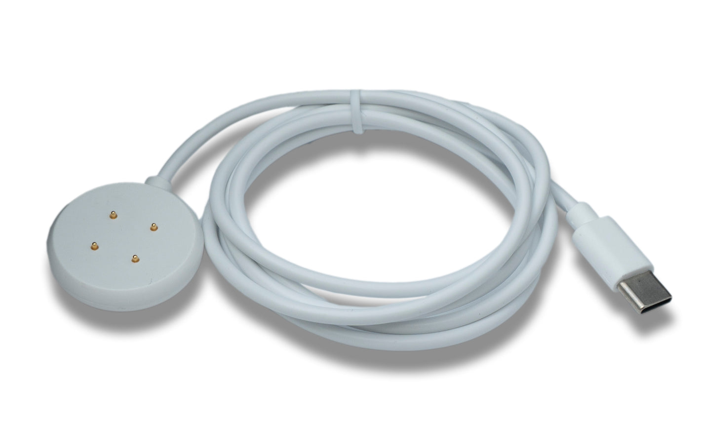 SYSTEM-S USB 3.1 Kabel 100 cm Ladestation für Fitbit Versa 4 3 Sense 2 1 in Weiß