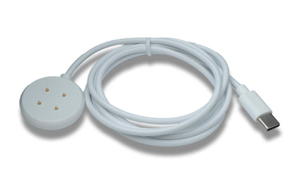 SYSTEM-S USB 3.1 Kabel 100 cm Ladestation für Fitbit Versa 4 3 Sense 2 1 in Weiß