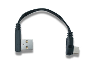 SYSTEM-S USB 3.1 Kabel 10 cm Typ C Stecker zu 2.0 Typ A Stecker Flachkabel Winkel