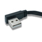 SYSTEM-S USB 3.1 Kabel 10 cm Typ C Stecker zu 2.0 Typ A Stecker Flachkabel Winkel
