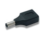 SYSTEM-S DC Adapter 20V 5,5 x 2,1 Stecker zu USB 2.0 Buchse Kabel in Schwarz