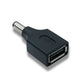 SYSTEM-S DC Adapter 20V 5,5 x 2,1 Stecker zu USB 2.0 Buchse Kabel in Schwarz