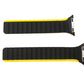 SYSTEM-S bracelet 38 40 41 mm made of silicone flexible magnetic for Apple Watch Smartwatch black yellow