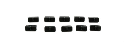 SYSTEM-S 10x Cache port USB Type A protection anti-poussière en silicone fiche 7 x 2 mm en noir