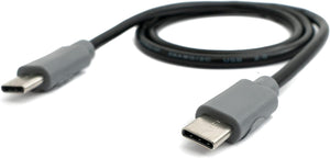 SYSTEM-S USB 3.1 Kabel 50 cm Typ C Stecker zu Stecker Adapter Schwarz