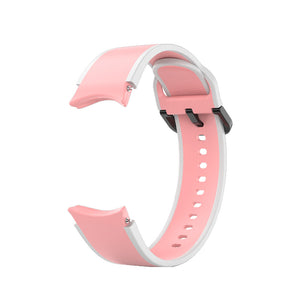 Cinturino in silicone da 20 mm per smartwatch Samsung Galaxy Watch 5 4 in bianco rosa