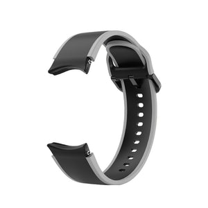 SYSTEM-S 20 mm silicone strap for Samsung Galaxy Watch 5 4 Smartwatch Gray Black