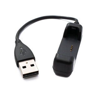 SYSTEM-S USB 2.0 Kabel 10 cm Ladekabel für Fitbit Flex 2 Smartwach in Schwarz