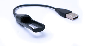 SYSTEM-S USB 2.0 Kabel 11 cm Ladekabel für Fitbit Flex Smartwach in Schwarz