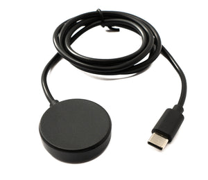 SYSTEM-S USB 3.1 Kabel 100 cm Ladestation für Galaxy Watch 5 4 3 Active 2 1 in Schwarz