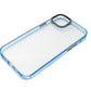 Coque de protection antichoc en TPU SYSTEM-S en coque transparente bleue pour iPhone 14 Plus