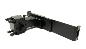 SYSTEM-S rod holder with lock attachment in black for tablets from 9" to 13"