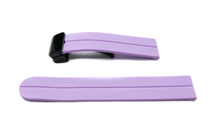 SYSTEM-S 20 mm silicone strap with folding clasp for smartwatch in purple