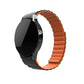 SYSTEM-S Armband 20 mm aus Silikon magnetisch für Samsung Galaxy Watch 5 4 Schwarz Orange