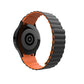 SYSTEM-S Armband 20 mm aus Silikon magnetisch für Samsung Galaxy Watch 5 4 Schwarz Orange