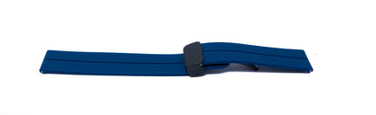 SYSTEM-S 20 mm silicone strap with folding clasp for smartwatch in dark blue