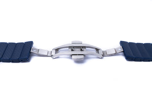 SYSTEM-S bracelet 20 mm made of PC with butterfly clasp for smartwatch in blue