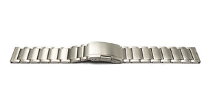 SYSTEM-S bracelet 22 mm made of titanium with folding clasp for smartwatch in gray