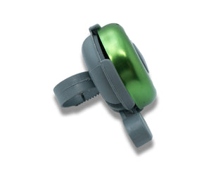 SYSTEM-S bicycle bell shiny in retro look made of aluminium in green