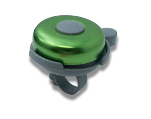 SYSTEM-S bicycle bell shiny in retro look made of aluminium in green