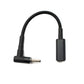 SYSTEM-S DC 20V Kabel 15 cm 3,0 x 1,1 Stecker zu USB 3.1 Typ C Buchse geflochten Winkel
