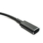 SYSTEM-S DC 20V Kabel 15 cm 3,0 x 1,1 Stecker zu USB 3.1 Typ C Buchse geflochten Winkel