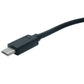Câble USB 3.1 Gen 2 SYSTEM-S 30 cm Type C mâle vers femelle pour montage sur panneau plat 10 Gbit/s 100 W