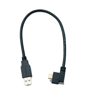 SYSTEM-S USB 3.1 Kabel 30 cm Typ C Stecker zu 3.0 A Stecker Winkel Left Right Angled