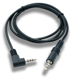 SYSTEM-S Audio Klinke Kabel 100 cm 3,5 mm TRRS Stecker zu Stecker Winkel AUX Schwarz