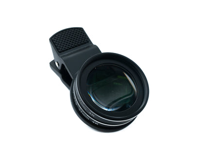 SYSTEM-S Makro Linse 15x Zoom Close Up Filter Kit mit Clip Beutel in Schwarz