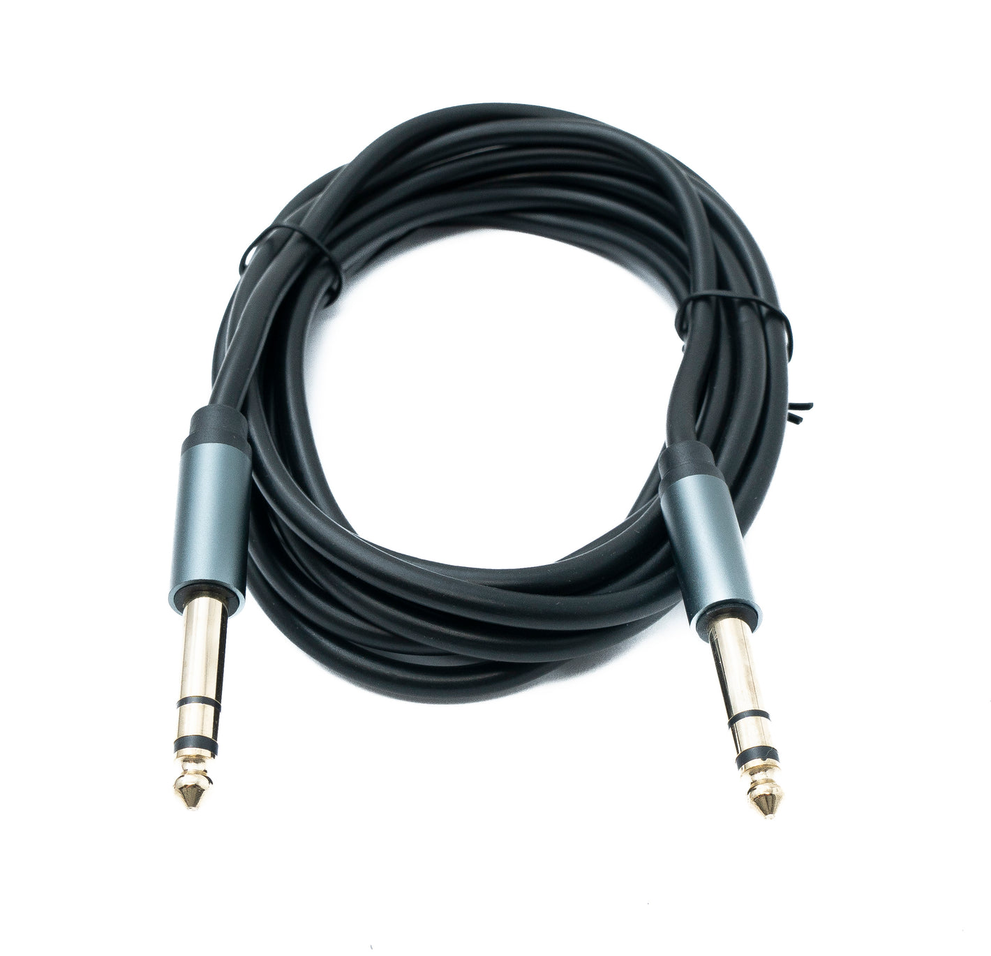 SYSTEM-S Audio Klinke Kabel 3 m AUX 6,35 mm 3 polig TRS Stecker zu Stecker Adapter