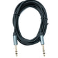 SYSTEM-S Audio Klinke Kabel 3 m AUX 6,35 mm 3 polig TRS Stecker zu Stecker Adapter