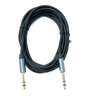 SYSTEM-S Audio Klinke Kabel 3 m AUX 6,35 mm 3 polig TRS Stecker zu Stecker Adapter