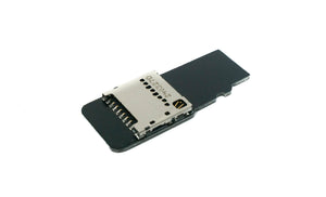 SYSTEM-S SD card adapter Micro SD male to female extension cable in black