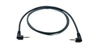 SYSTEM-S Audio Klinke Kabel 100 cm 3,5 mm 3 polig Stecker zu Stecker Winkel AUX Adapter