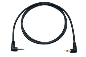 SYSTEM-S audio jack cable 100 cm 3.5 mm 3-pin male to male angle AUX adapter