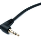 SYSTEM-S audio jack cable 100 cm 3.5 mm 3-pin male to male angle AUX adapter