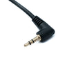 SYSTEM-S audio jack cable 100 cm 3.5 mm 3-pin male to male angle AUX adapter