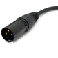 SYSTEM-S Audio XLR Kabel 30 cm 3 polig Stecker zu Buchse Adapter in Schwarz